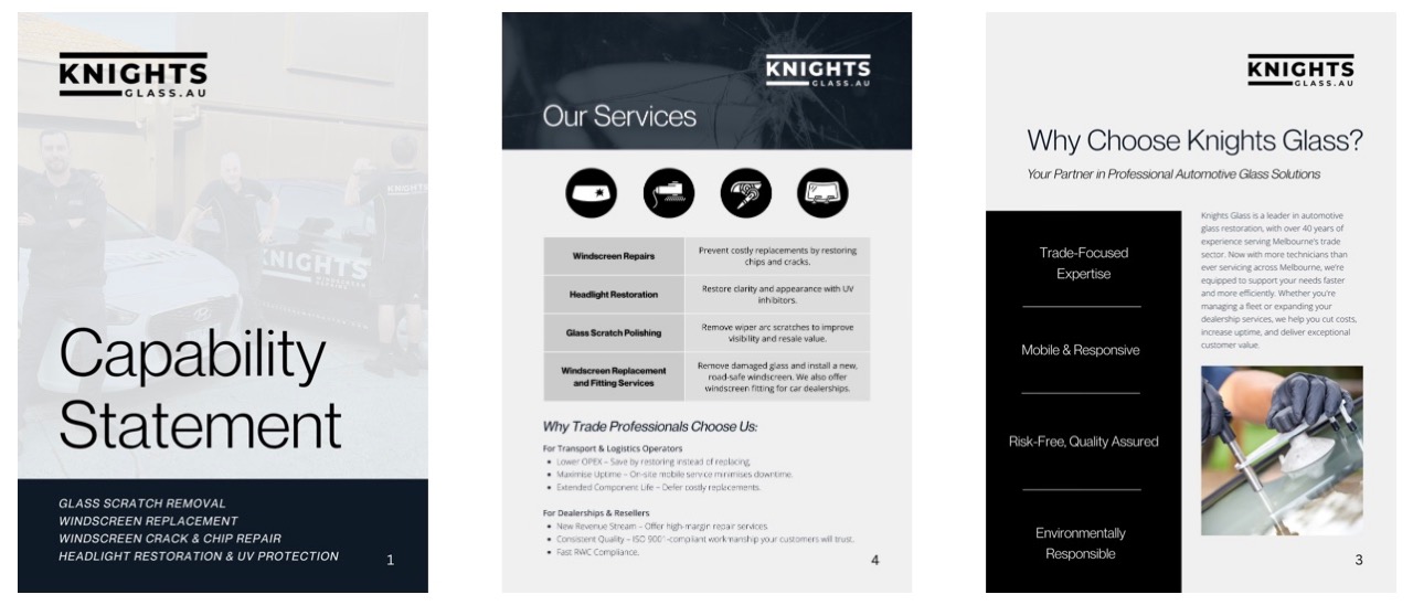 Knights Capability Statement image